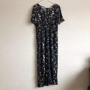 Wild Fable Floral Long Pant Romper Large